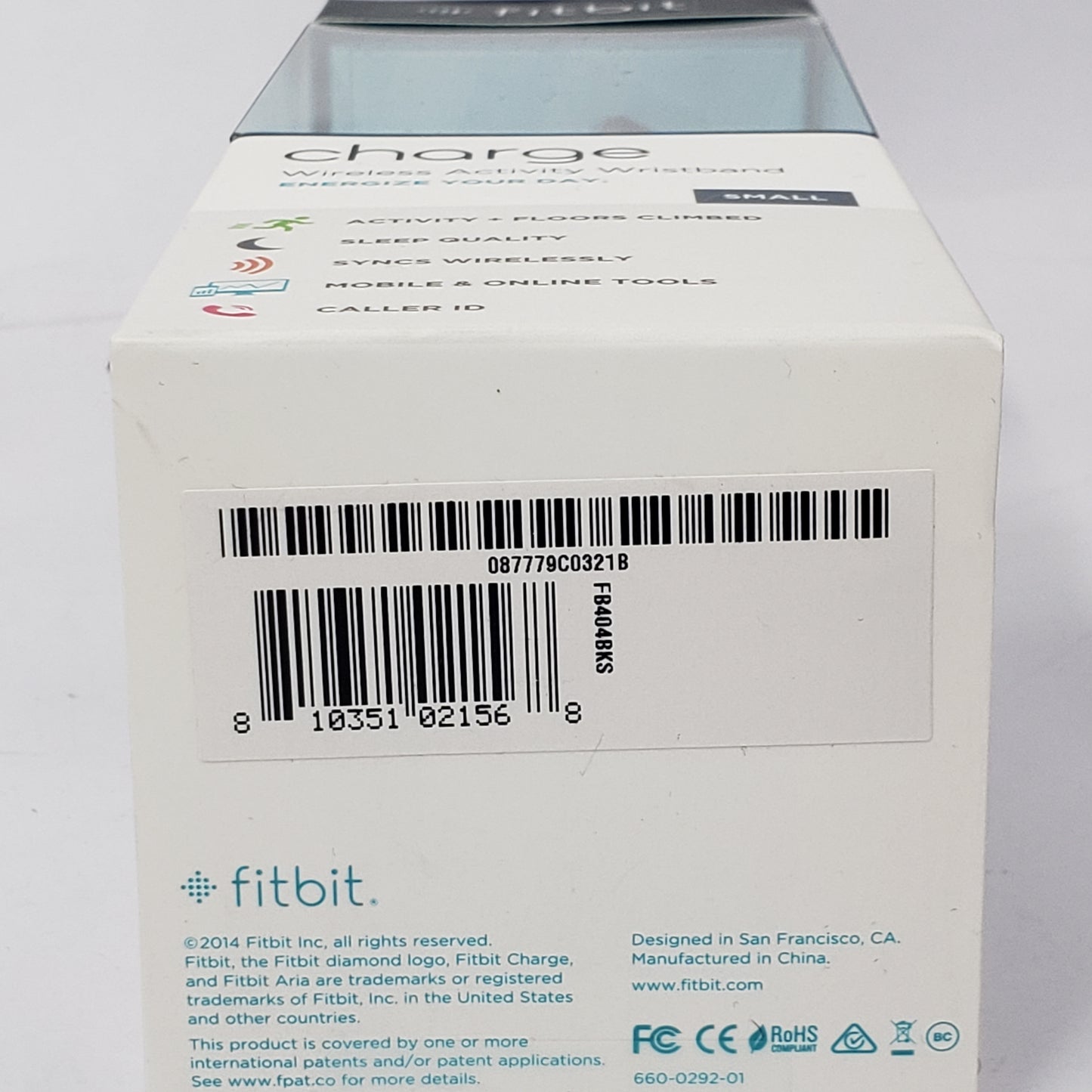 New Fitbit Charge FB404BKS Fitness Tracker Activity Sleep Wristband Black