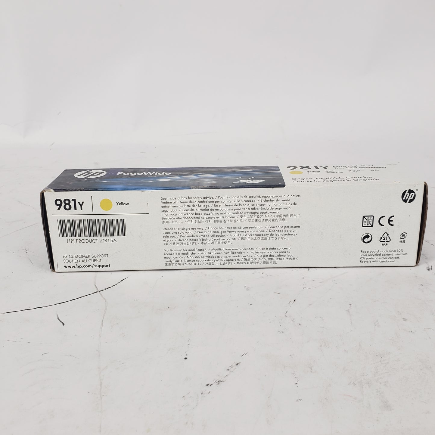 New HP Laserjet 981Y Yellow Original Ink Cartridge L0R15A