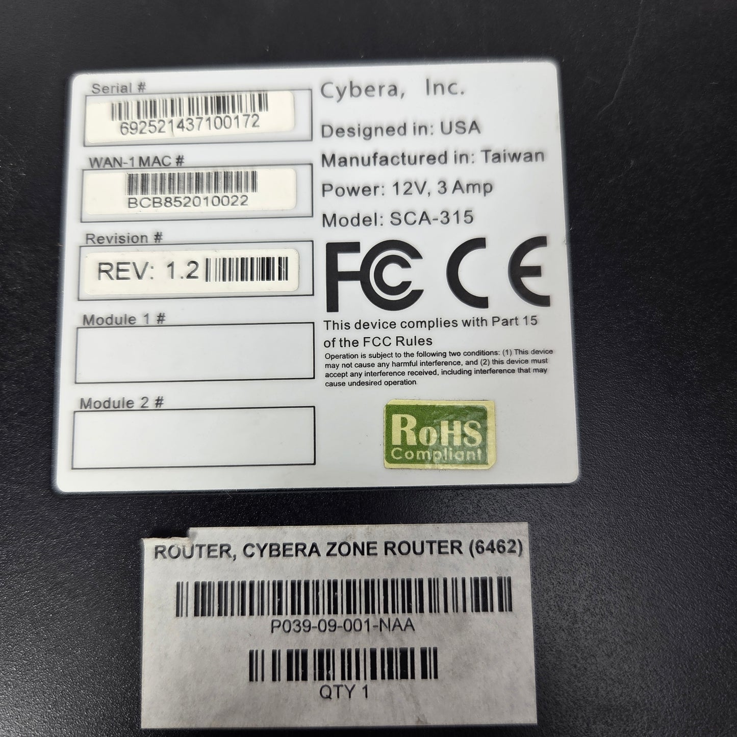 Cybera SCA-315 8 Ports Zone Router