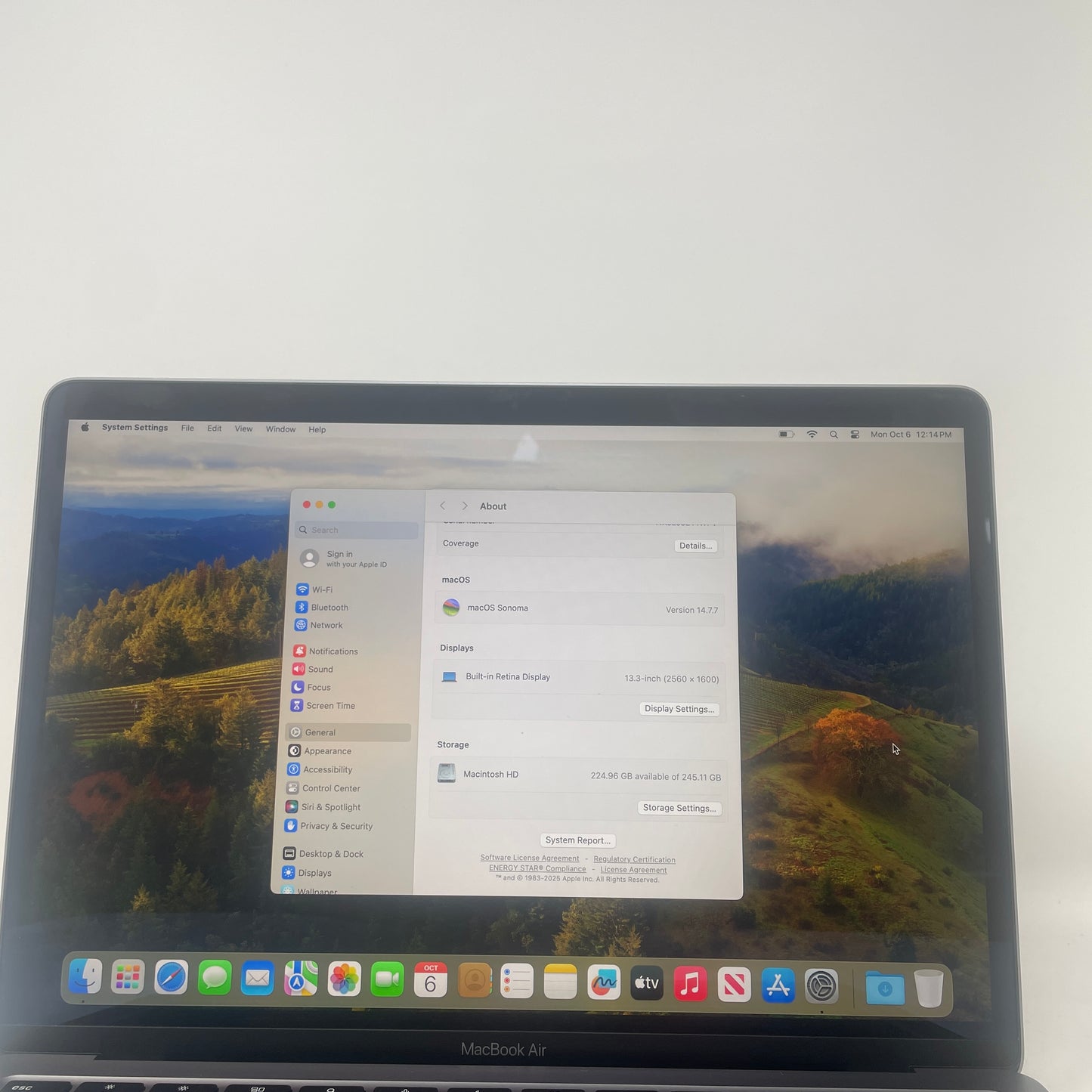 2020 Apple MacBook Air 13.3" M1 8C GPU 3.2GHz 8GB RAM 256GB SSD MGN73HN/A
