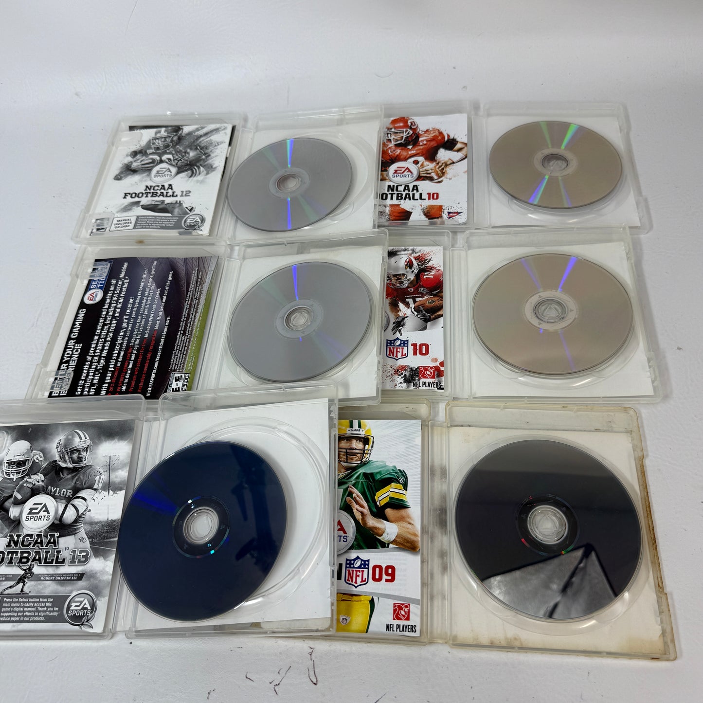 Lot of 6 Sony PlayStation 3 PS3 Games NCAA Football 10 12 13 Madden NFL 09 10 12