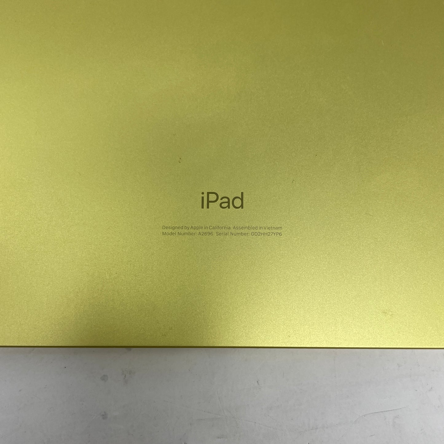 WiFi Only Apple iPad 10th Gen 64GB Yellow NPQ23LL/A