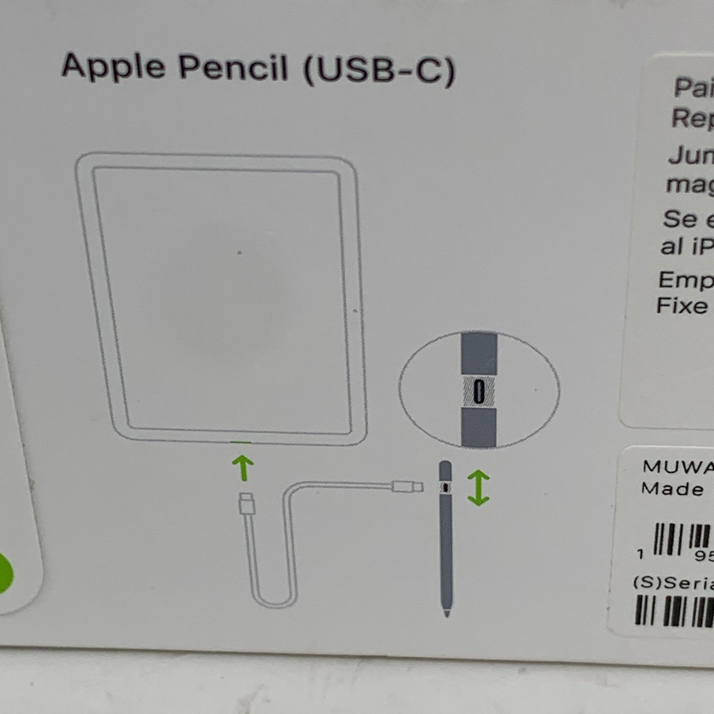 New Apple Pencil USB-C Smart Pencil Stylus White MUWA3AM/A