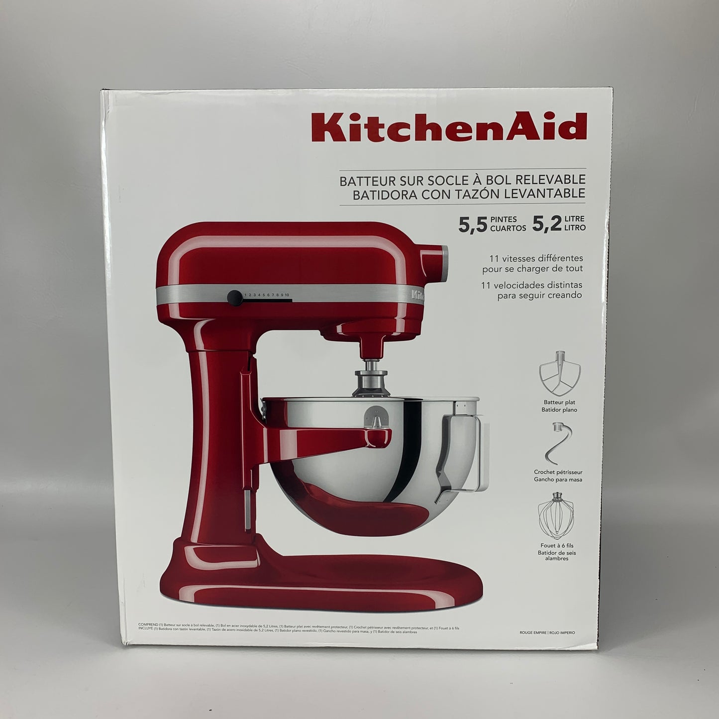 New KitchenAid 5.5 Quart Bowl-Lift Stand Mixer