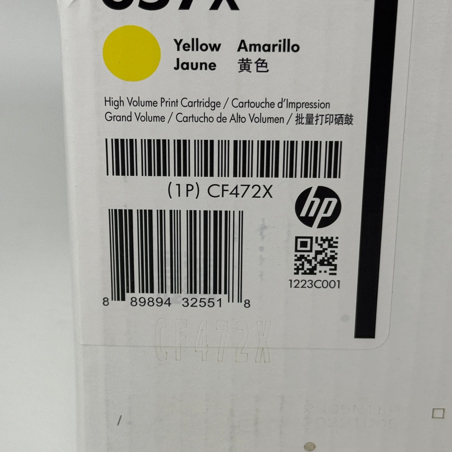 New HP 657x Yellow Original High Capacity Toner Cartridge CF472X