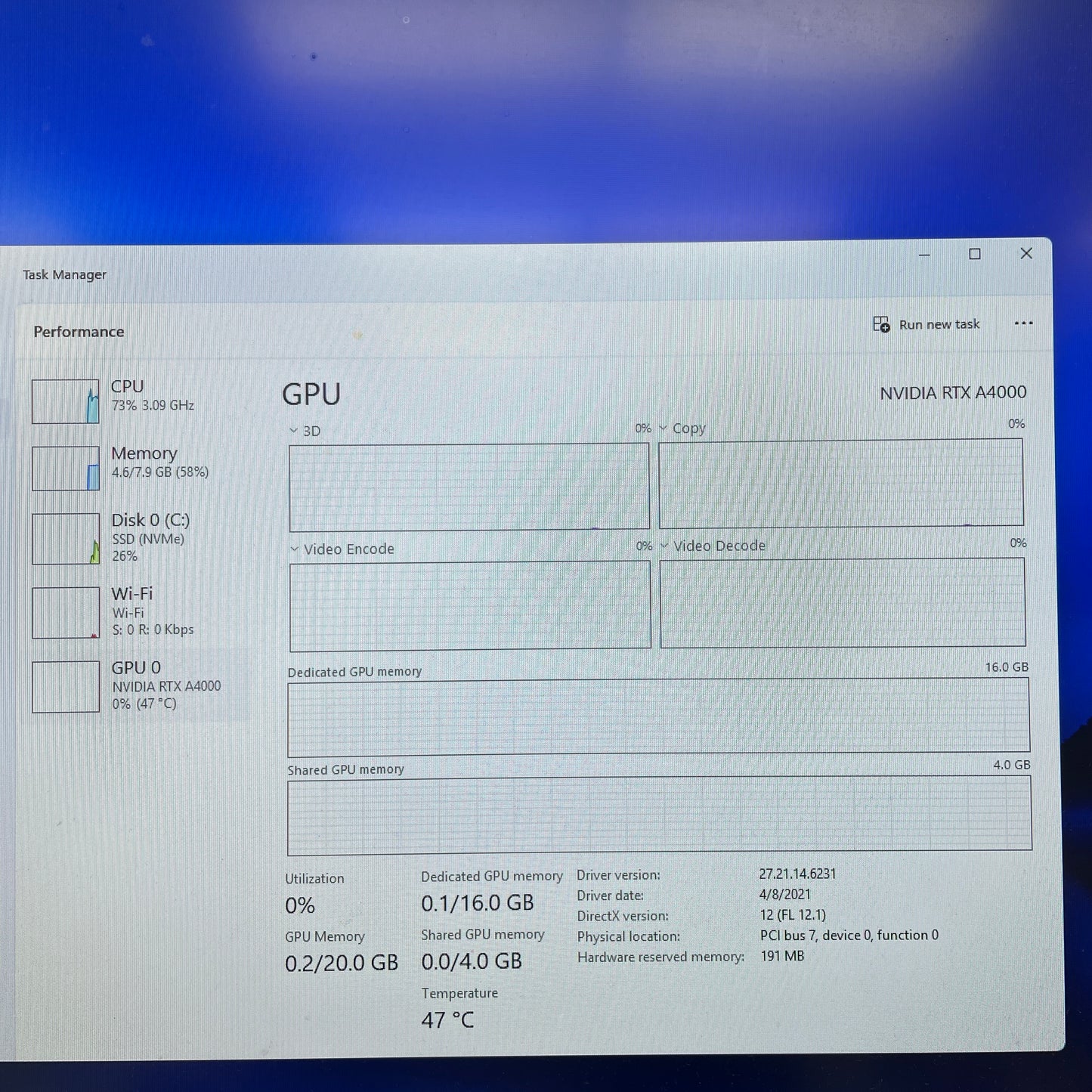 PNY NVIDIA RTX A4000 16GB GDDR6 Graphics Card PG190