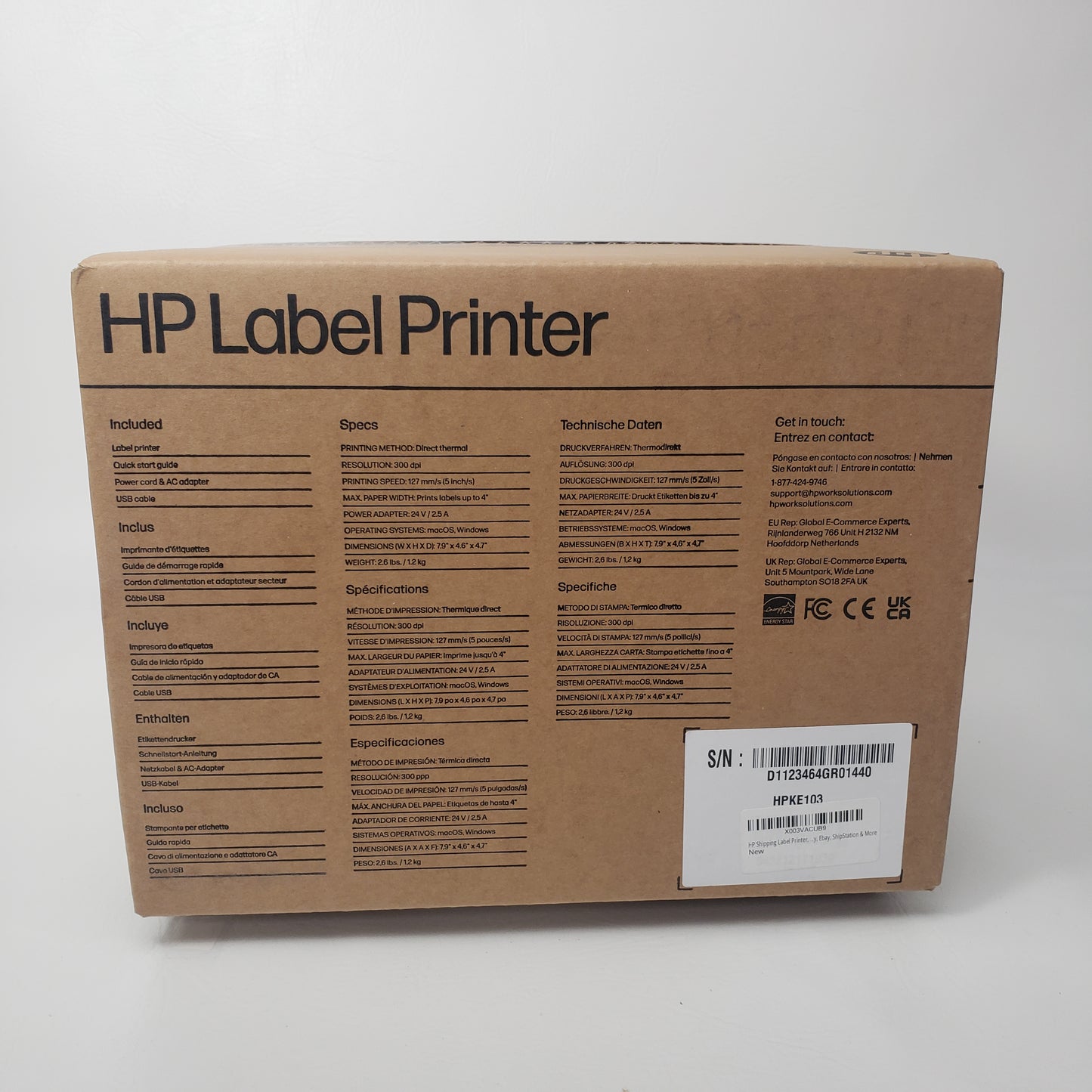 HP Label Printer KE103