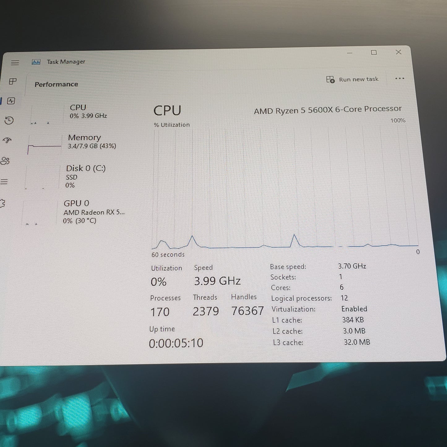 AlienWare Aurora R14 Ryzen 5 5600X 3.70GHz 8GB RAM 256GB SSD AMD Radeon RX 5300