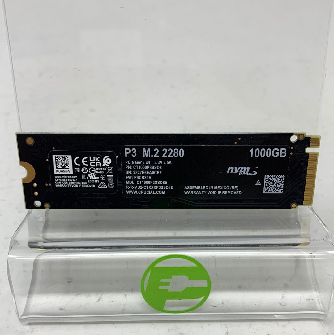 Crucial 2280mm P3 1TB NVMe PCIe Gen3 x4 SSD CT1000P3SSD8