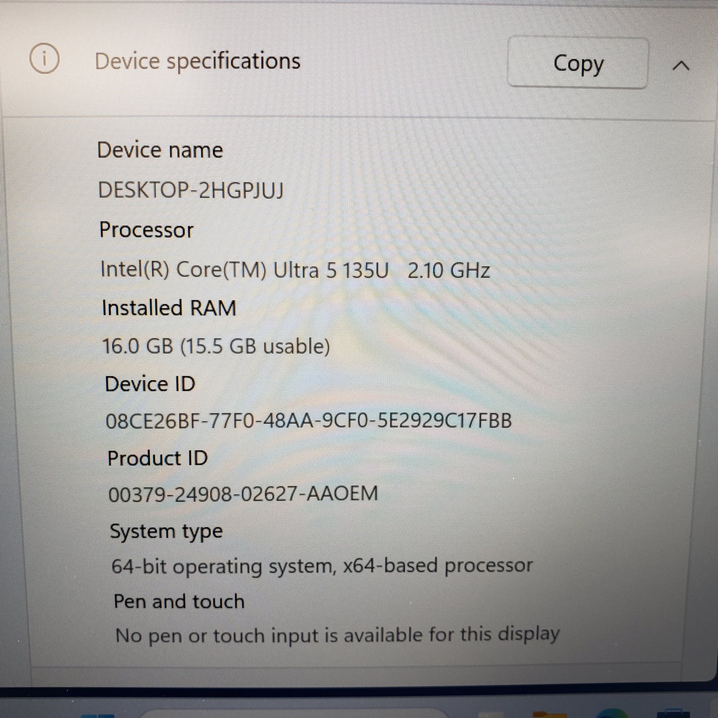 Dell Latitude 5450 P185G 14" Ultra 5 135U 2.1GHz 16GB RAM 512GB SSD