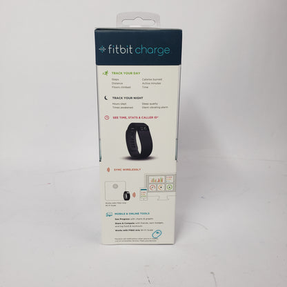 New Fitbit Charge FB404BKS Fitness Tracker Activity Sleep Wristband Black