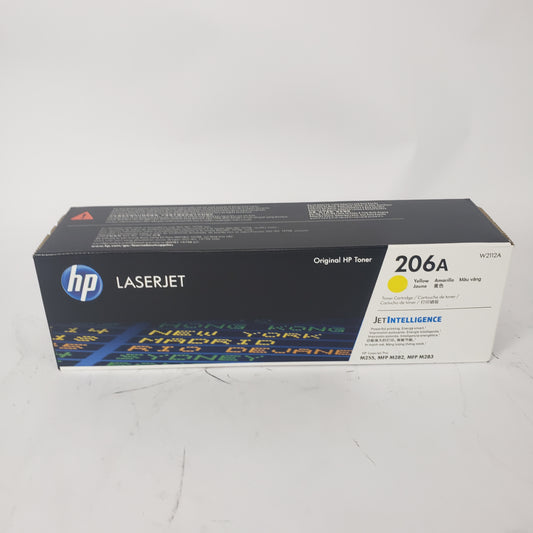 New HP 206A Original LaserJet Toner Cartridge Yellow W2112A