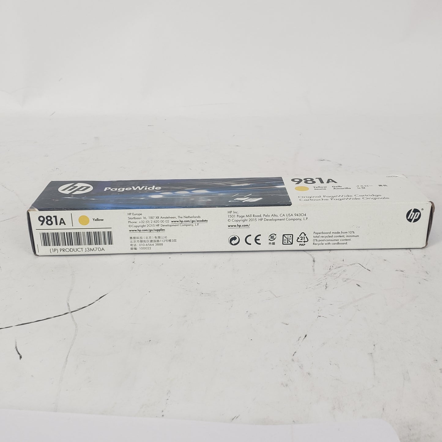 New HP PageWide 981A Yellow Ink Cartridge J3M70A
