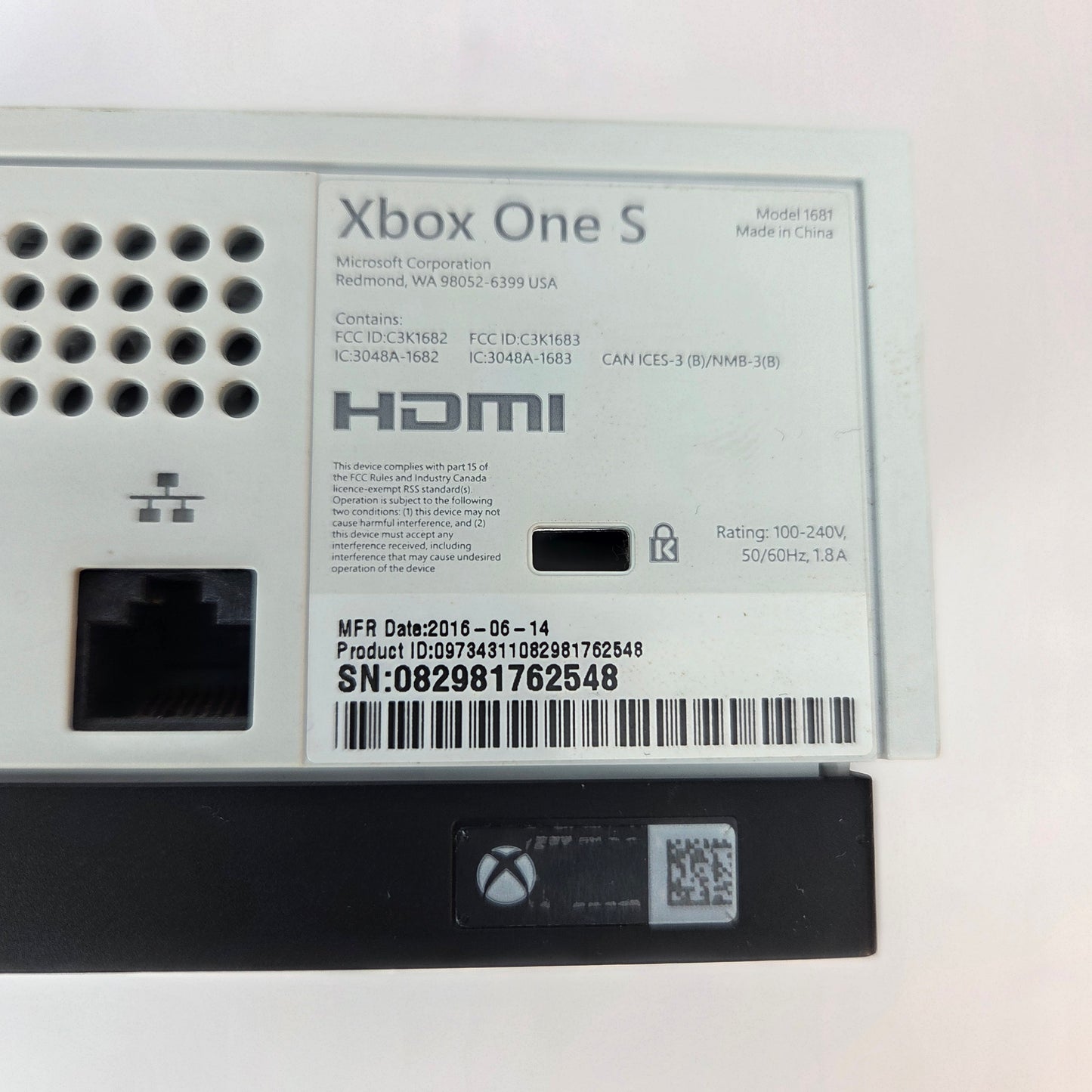 Microsoft Xbox One S 2TB Console Gaming System Only White 1681