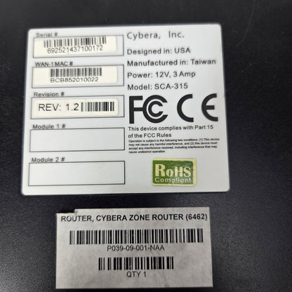 Cybera SCA-315 8 Ports Zone Router 