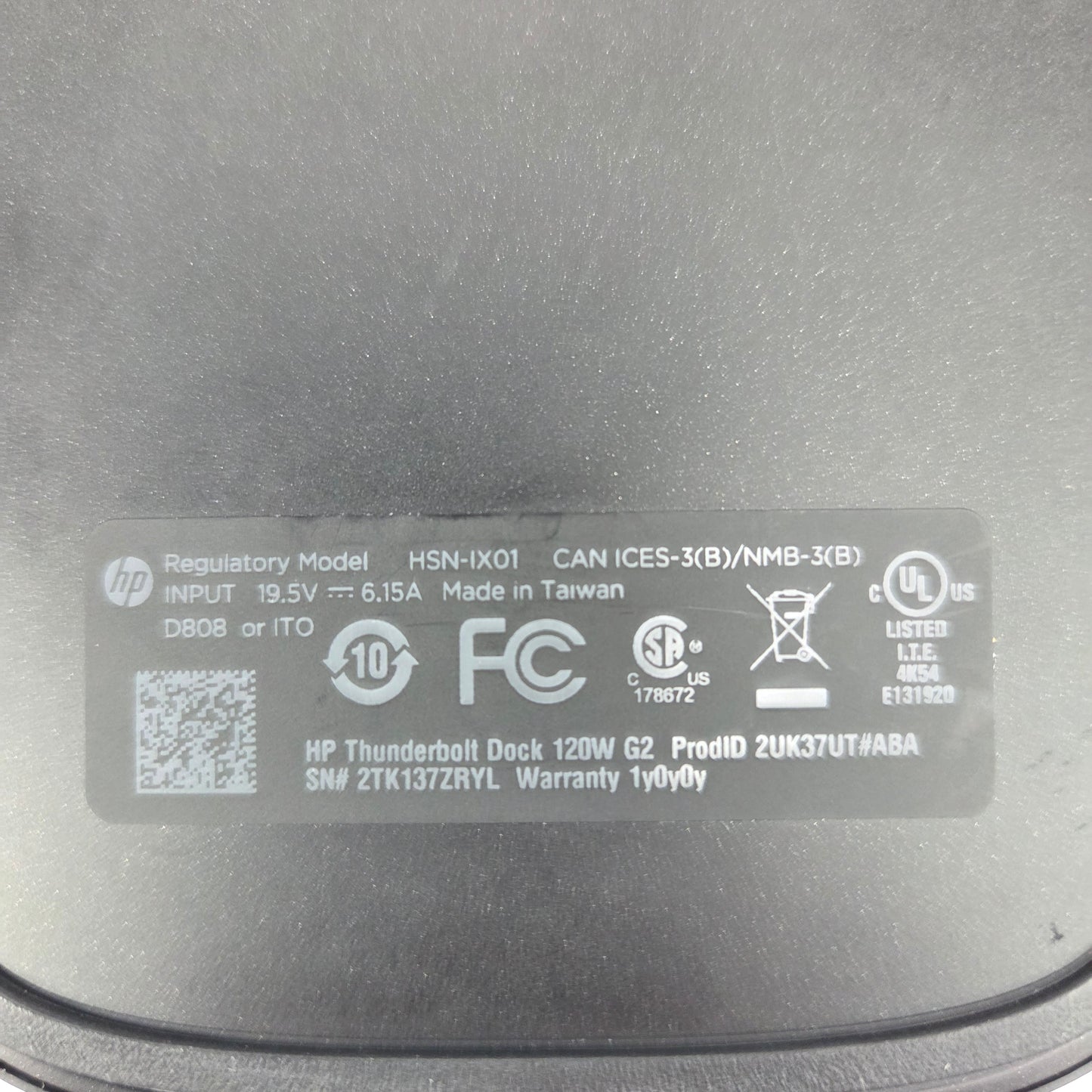 HP HSN-IX01 Thunderbolt Dock G2 120W