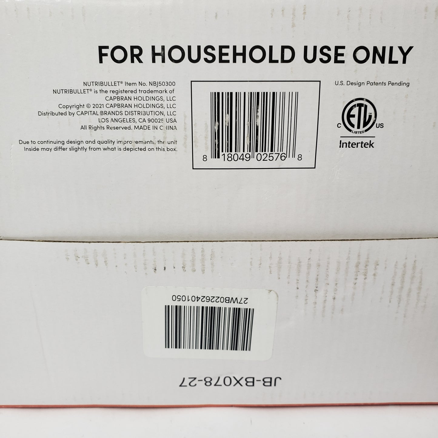 New Nutribullet JB-BX078-27 Slow Juicer Machine NBJ50300