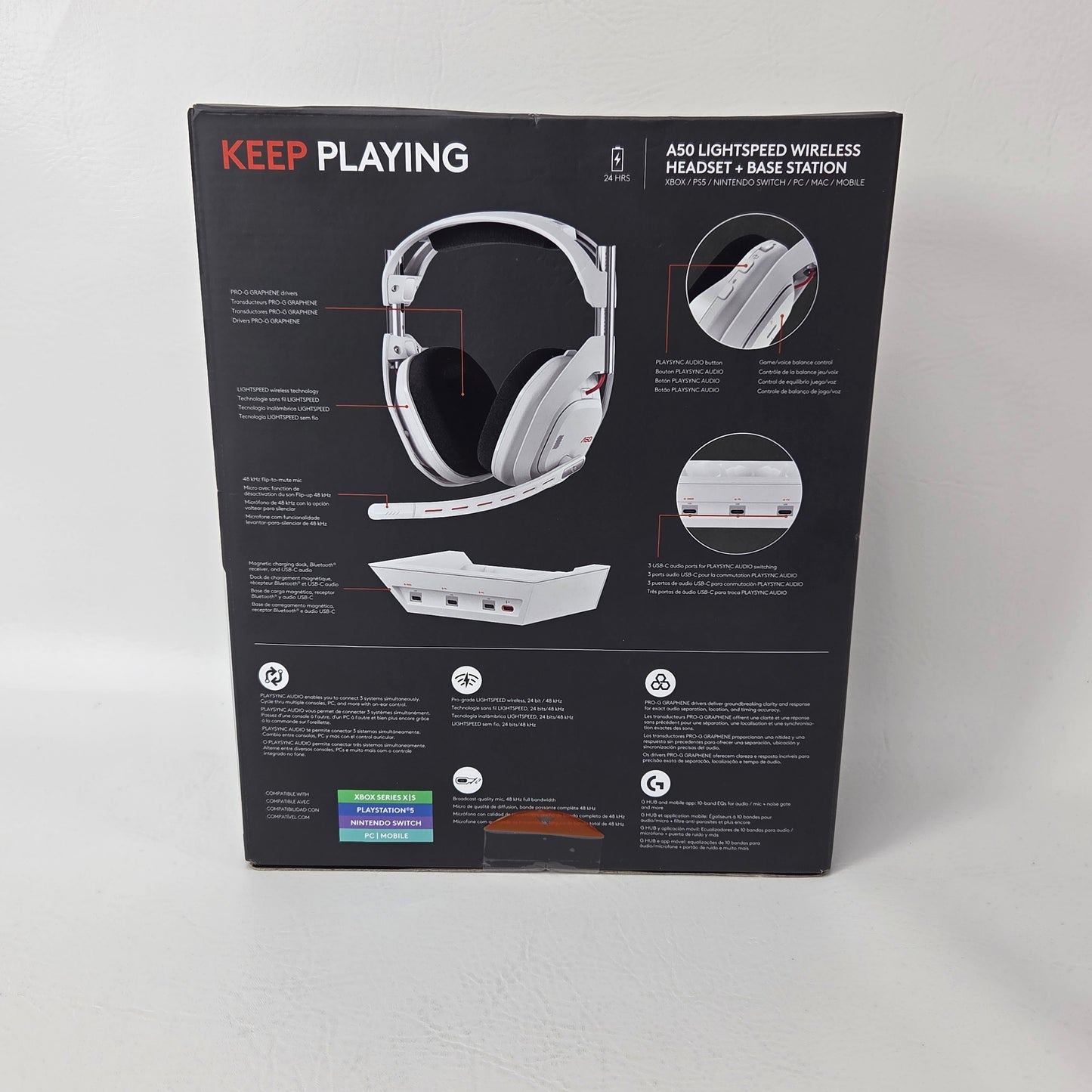 New Logitech A50 Wireless Gaming Headset White 939-002229