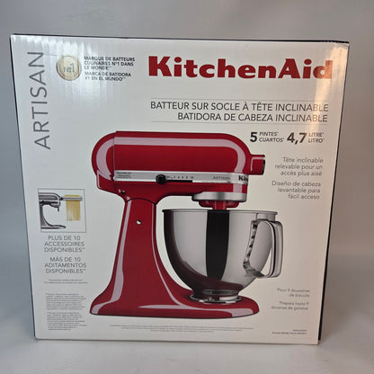 New KitchenAid Artisan 5 qt. Tilt-Head Stand Mixer Empire Red KSM150PSER
