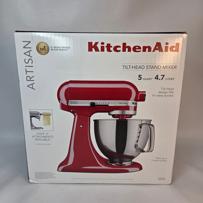 New KitchenAid Artisan 5 qt. Tilt-Head Stand Mixer Empire Red KSM150PSER