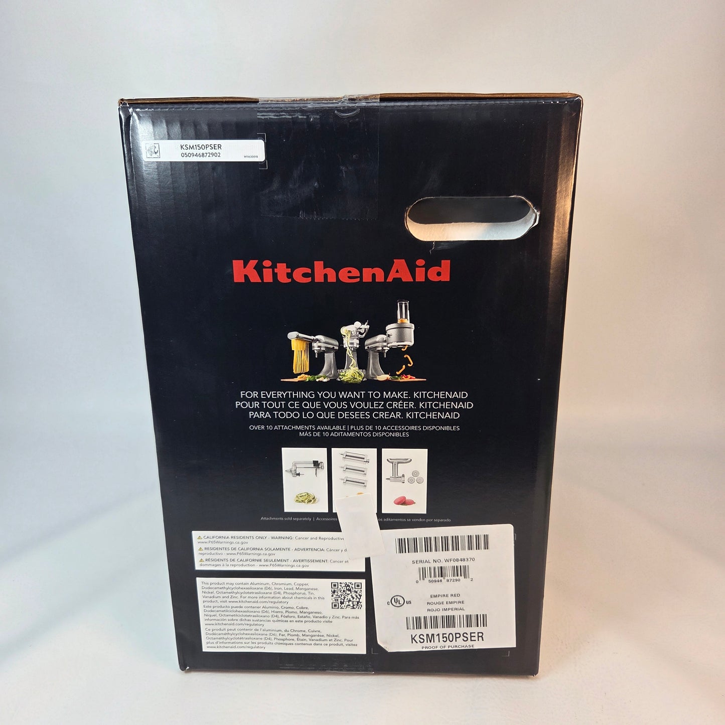 New KitchenAid Artisan 5 qt. Tilt-Head Stand Mixer Empire Red KSM150PSER