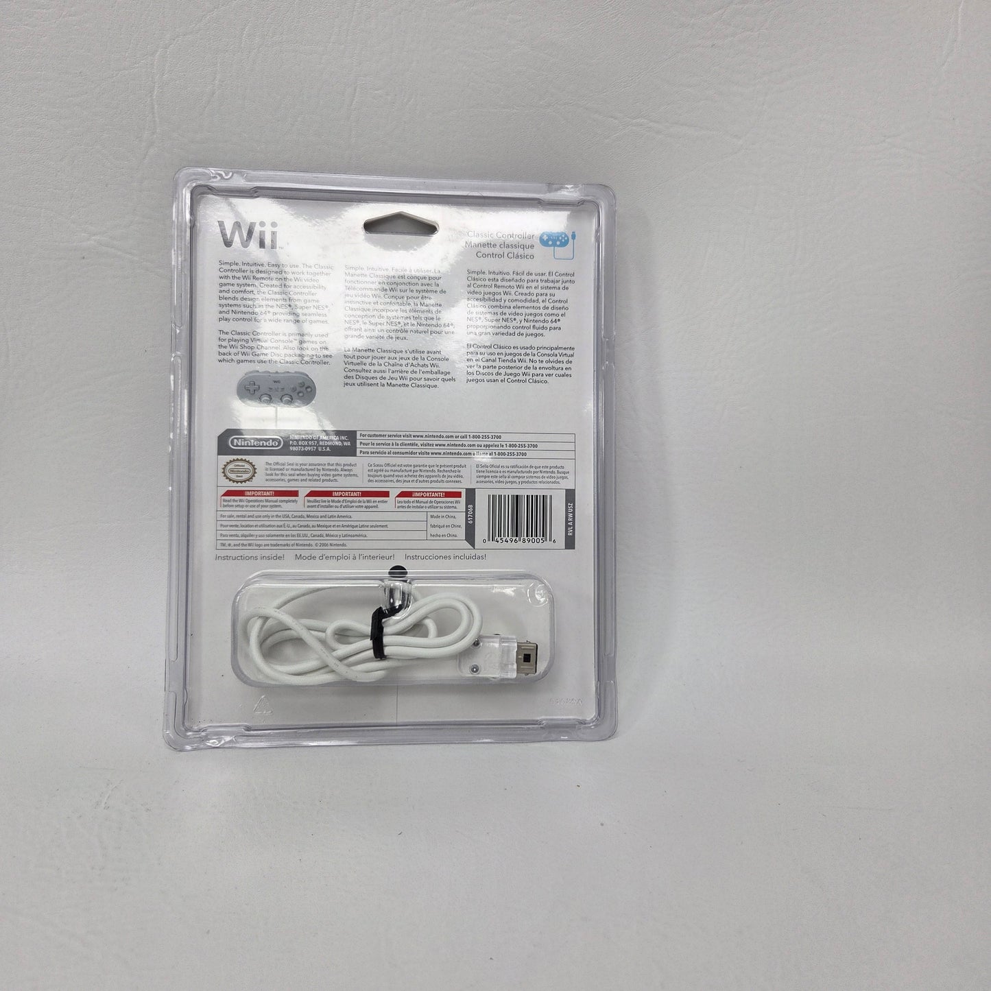 New Nintendo Wii Classic Controller 2110266 White