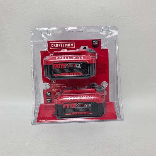 New Craftsman 204-2 20V 4.0 Ah Lithium Ion Battery 2-Pack