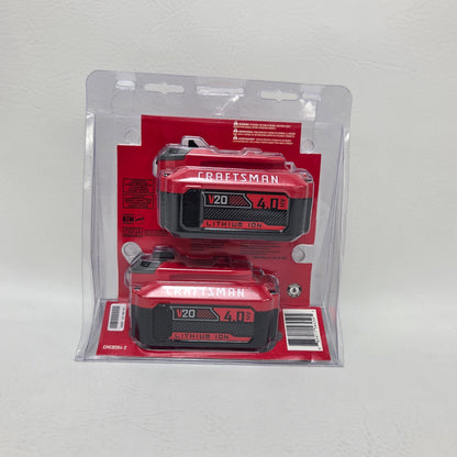 New Craftsman 204-2 20V 4.0 Ah Lithium Ion Battery 2-Pack