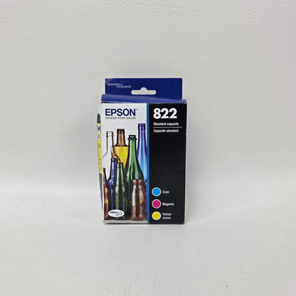 New Espon 822 Ultra Cyan/Magenta/Yellow Ink Cartridges Pack of 3 T822520-S