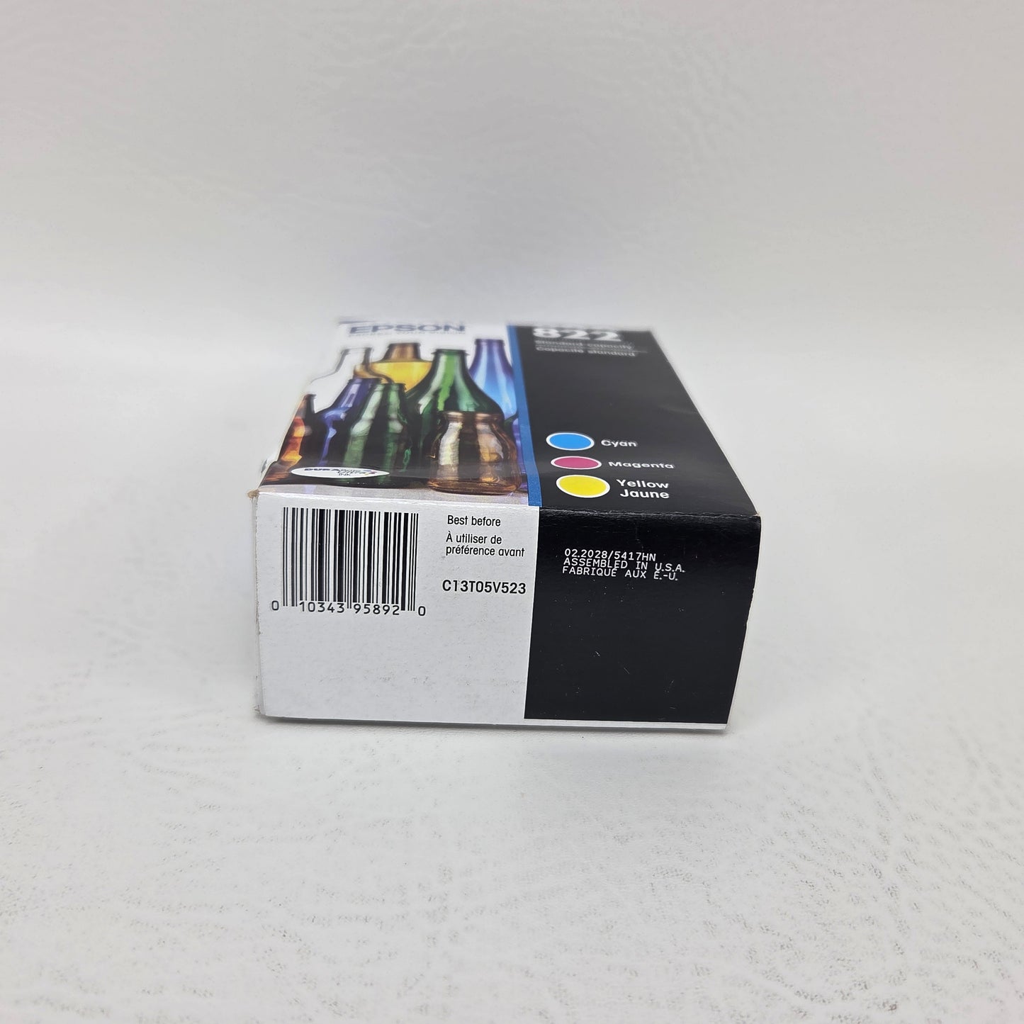 New Espon 822 Ultra Cyan/Magenta/Yellow Ink Cartridges Pack of 3 T822520-S