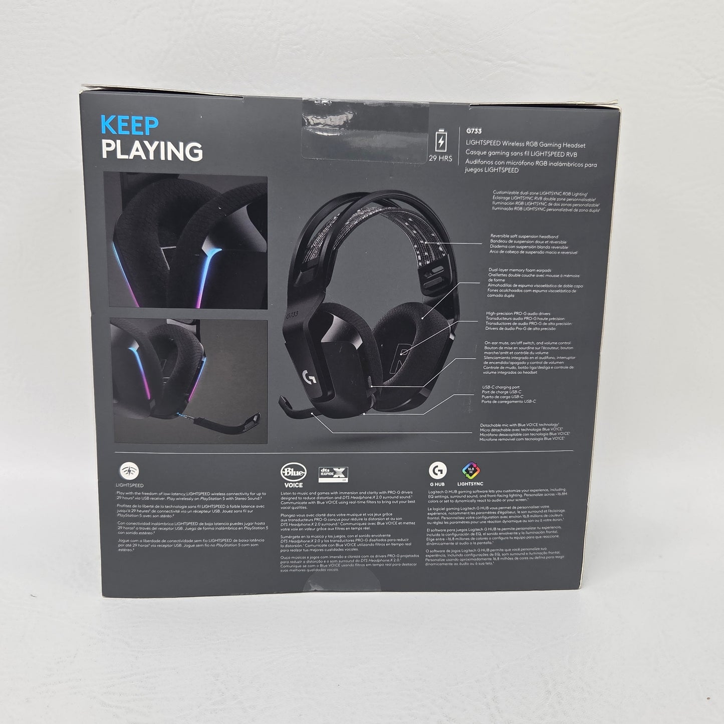 New logitech G733  Wireless Gaming Headset Black 981000863