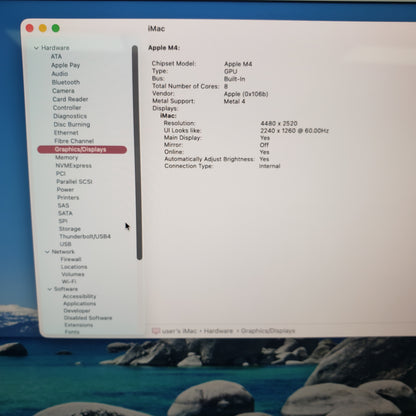 2024 Apple iMac 24" M4 8 Core 4.5GHz 16GB RAM 256GB SSD Pink MWUG3LL/A