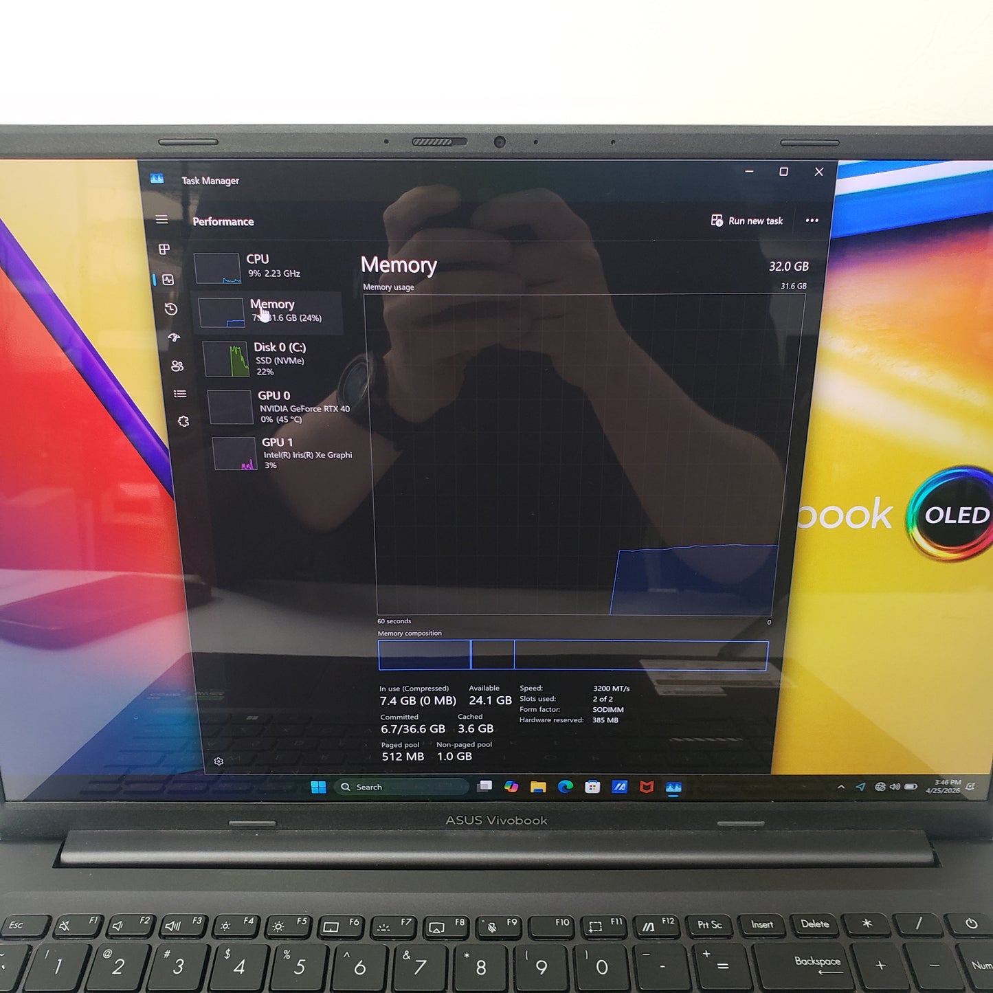 Asus Vivobook 16X OLED 16" i9-13900H 2.6GHz 32GB RAM 1TB SSD GeForce RTX 4060