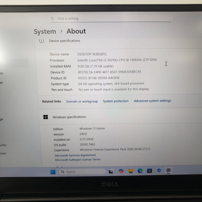 Dell XPS 7390 13.3" i5-10210U 1.6GHz 8GB RAM 256GB SSD