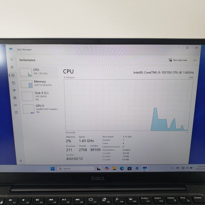 Dell XPS 7390 13.3" i5-10210U 1.6GHz 8GB RAM 256GB SSD