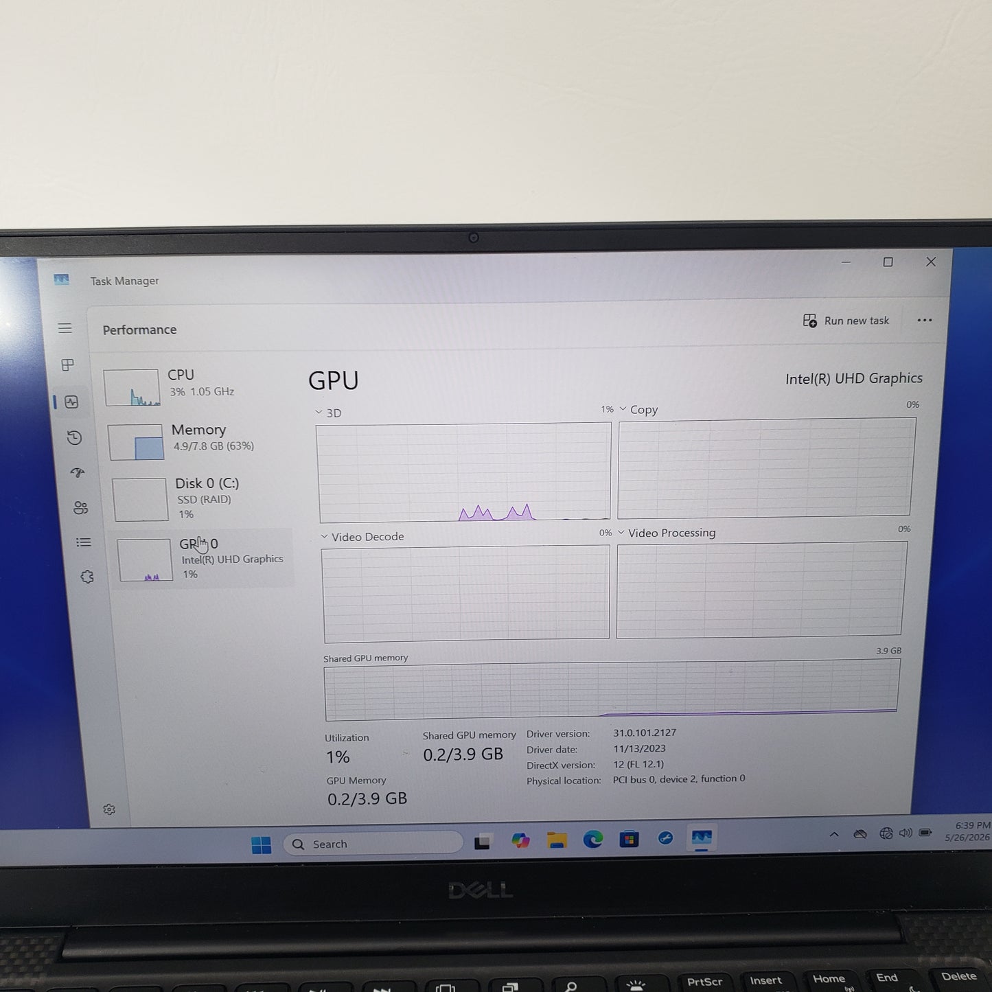 Dell XPS 7390 13.3" i5-10210U 1.6GHz 8GB RAM 256GB SSD