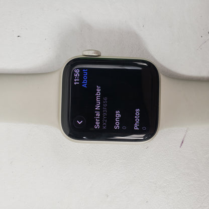 Unlocked Apple Watch SE 2nd Gen 40MM Starlight Aluminum Starlight Sport Band MRG03LL/A