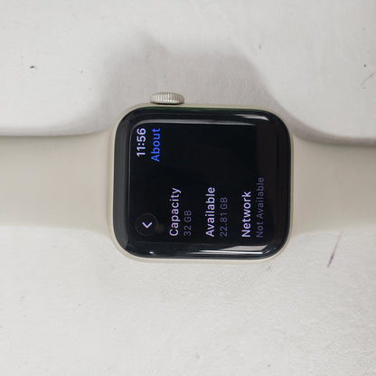 Unlocked Apple Watch SE 2nd Gen 40MM Starlight Aluminum Starlight Sport Band MRG03LL/A