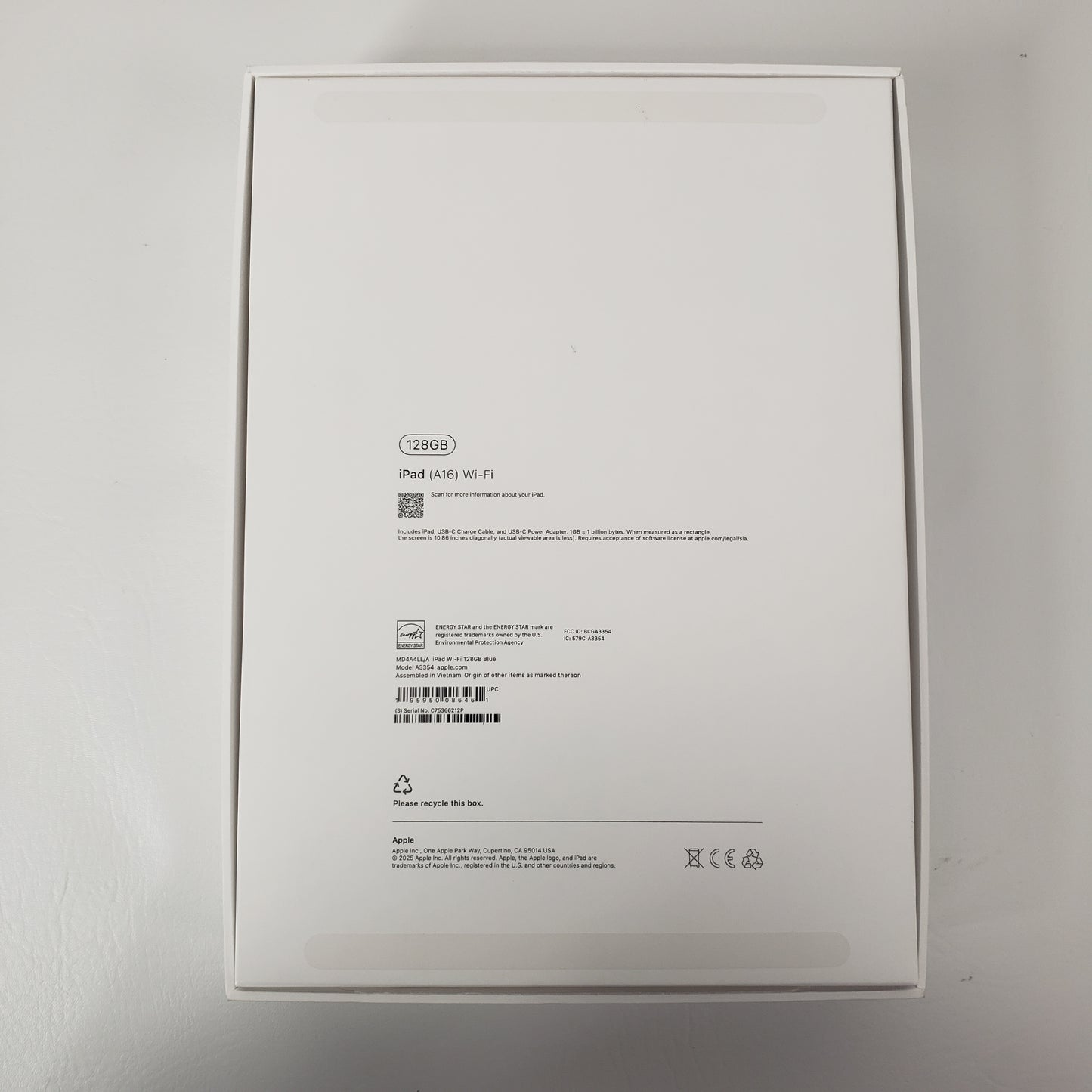 WiFi Only Apple iPad 11" (A16) 128GB Blue MD4A4LL/A