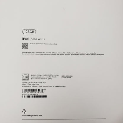 WiFi Only Apple iPad 11" (A16) 128GB Blue MD4A4LL/A