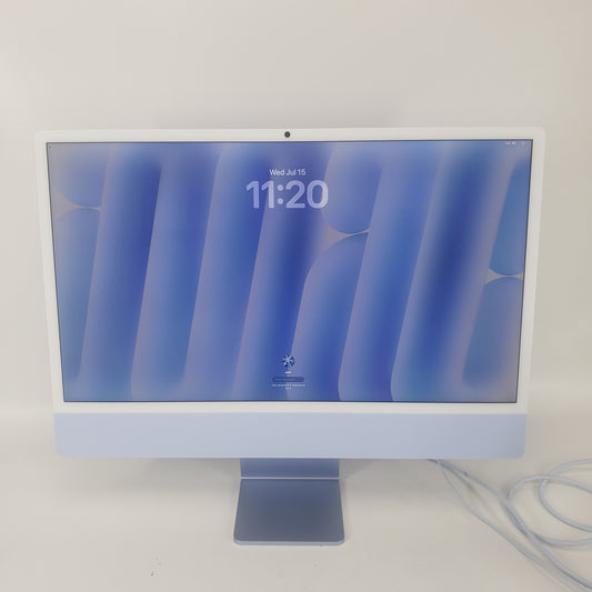 2024 Apple iMac 24" M4 8 Core 4.5GHz 16GB RAM 256GB SSD Blue MWUF3LL/A