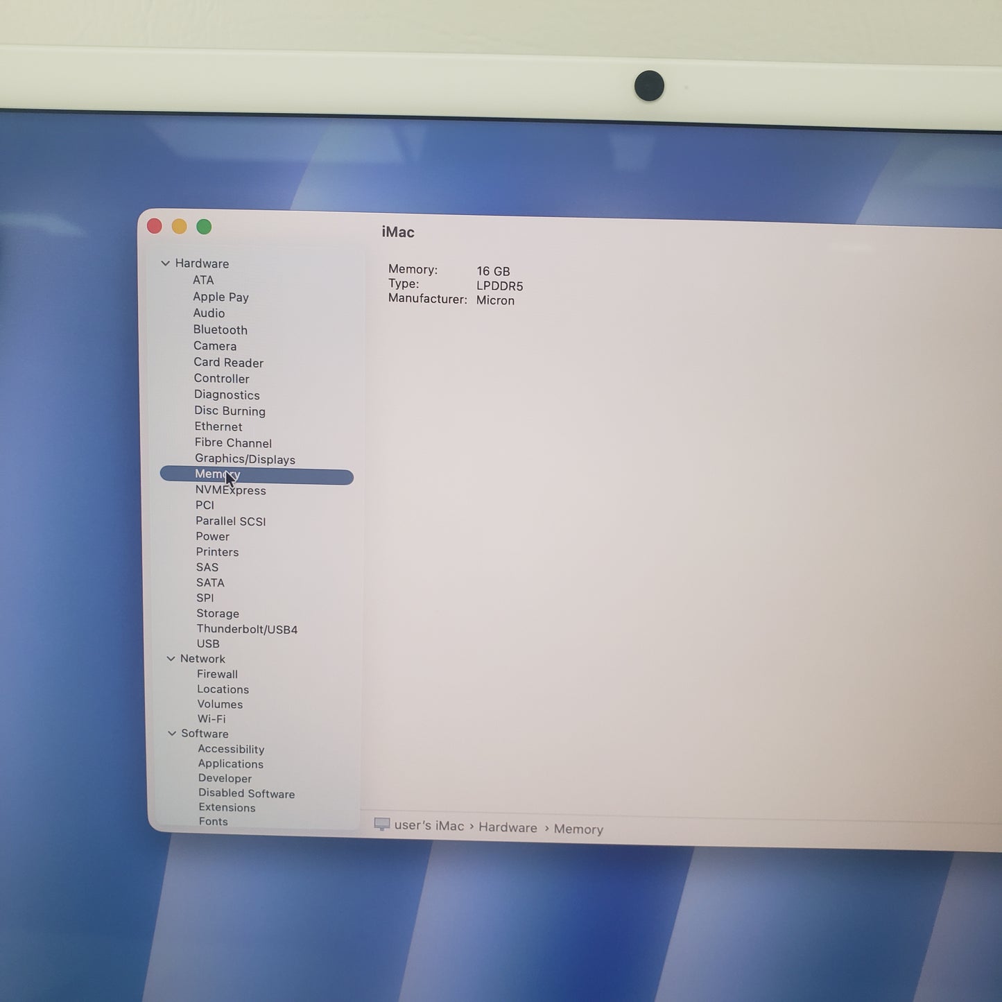 2024 Apple iMac 24" M4 8 Core 4.5GHz 16GB RAM 256GB SSD Blue MWUF3LL/A