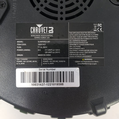 Chauvet SLIMPARQ12BT RGB Wash Wireless LED Stage Light 10031427