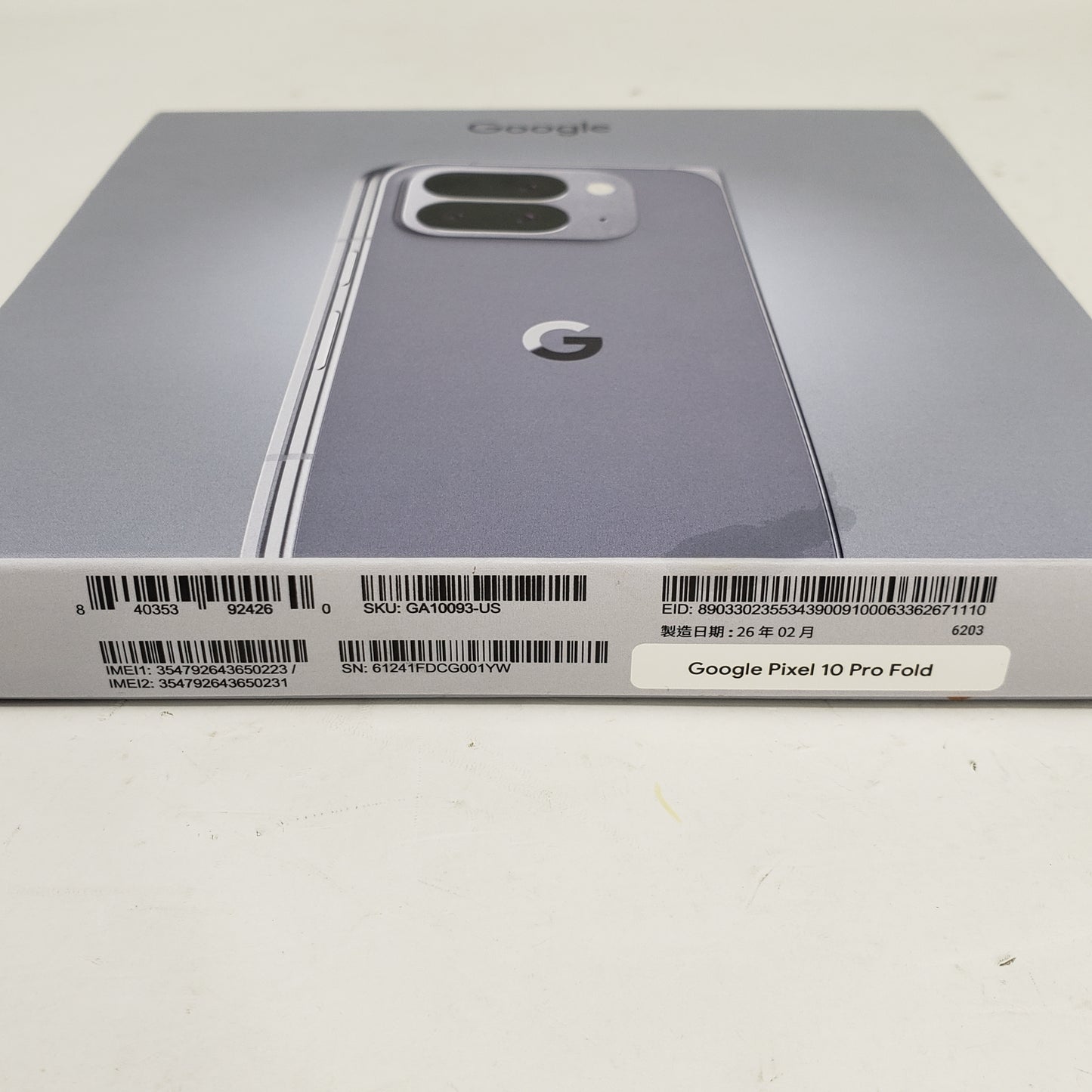 Factory Unlocked Google Pixel 10 Pro Fold 512GB Moonstone GA10093-US