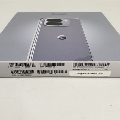 Factory Unlocked Google Pixel 10 Pro Fold 512GB Moonstone GA10093-US