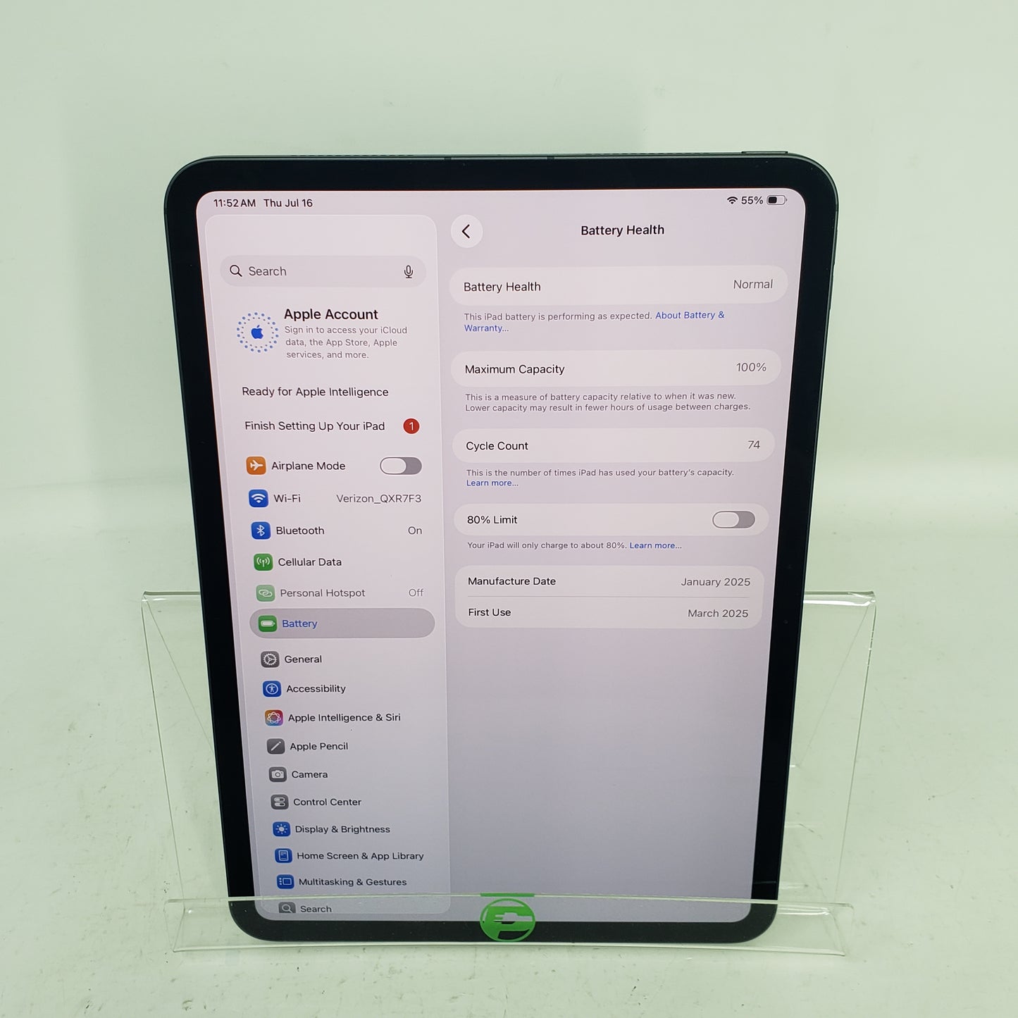 WiFi Only Apple iPad Pro 11" M4 256GB Space Black MVW13LL/A