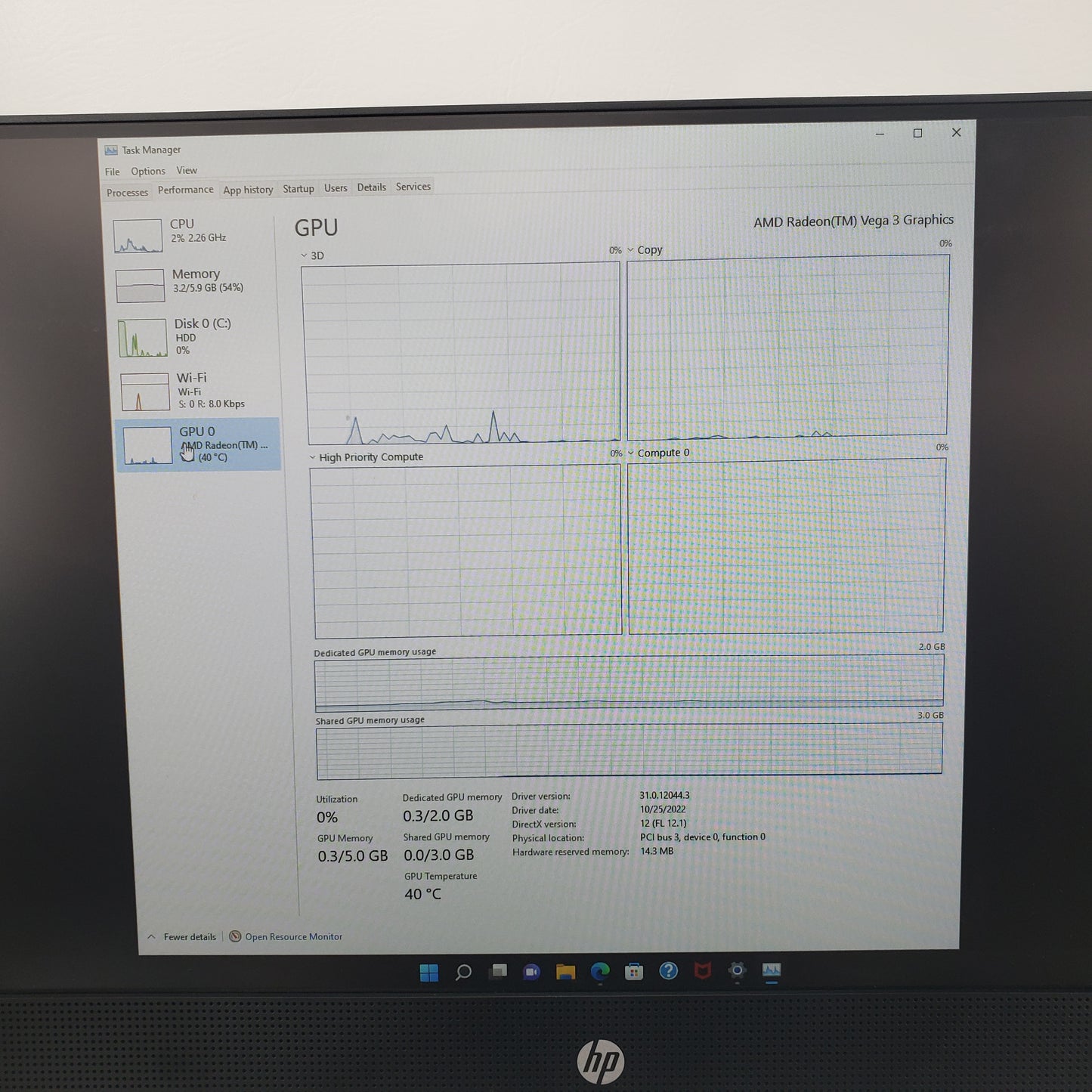 HP Touch All-In-One 22 CVUS8SG 21.5" Ryzen 3 3250U 2.60GHz 8GB RAM 1TB HDD
