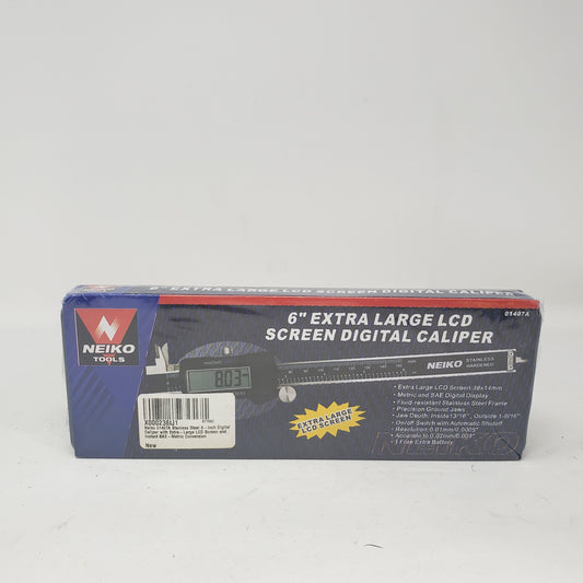 New Neiko Tools 6" Extra Large LCD Screen Digital Caliper 0140A