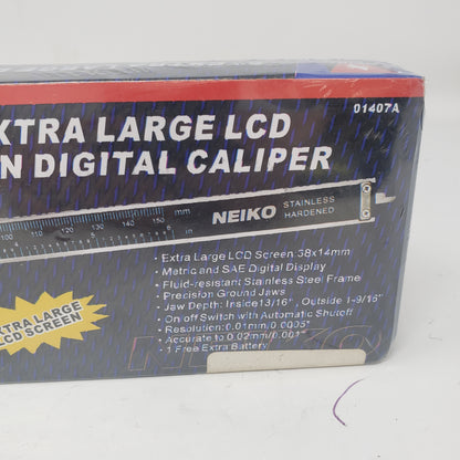 New Neiko Tools 6" Extra Large LCD Screen Digital Caliper 0140A