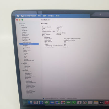 2026 Apple MacBook Air 13" M5 10C GPU 4.6GHz 16GB RAM 1TB SSD MDHF4AB/A